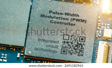 Pulse-Width Modulation (PWM) Controller IC for generating PWM signals to control power delivery or motor speed. integrated circuits ICs