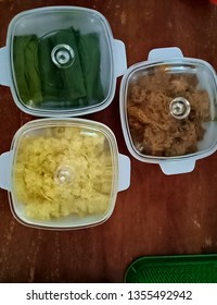 Pulut,Rendang Ayam, Lepat