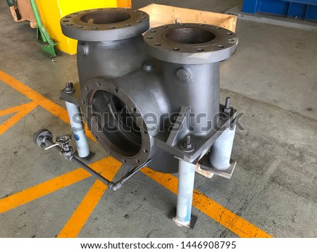Pump Casing of centrifugal pump disassembled.