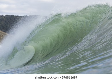 Pumping Surf/ Great Surf Breaking At Piha Beach, On Auckland's West Coast, NZ 