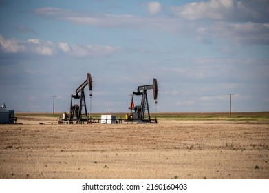 Pumpjacks Working Oil Fields Alberta On Stock Photo 2160160403 ...