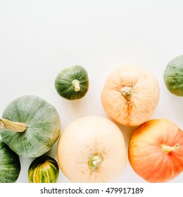 Pumpkin Arrangement. Flat Lay Autumn Wallpaper