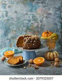 Pumpkin Bundt Cake With Orange.