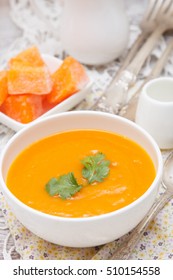 Pumpkin cream soup  - Shutterstock ID 510154558