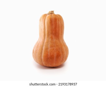 Pumpkin in the form of a guitar on a white isolated background. Pumpkin - butternut. One ripe pineapple squash. - Powered by Shutterstock