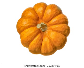 Pumpkin Isolated On White Background (top View)