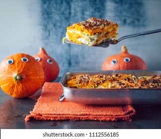 Pumpkin Lasagna with pumpkin squash