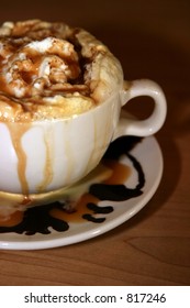 Pumpkin Latte With Whip Cream And Carmel Sauce