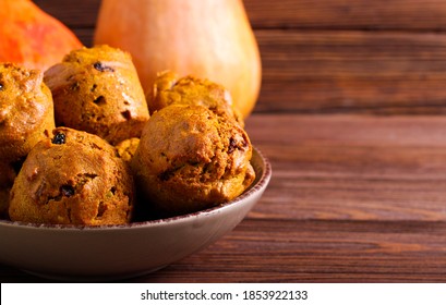 Pumpkin Nuts And Cranberry Whole Grain Muffins In A Bowl