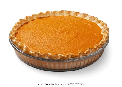 Pumpkin Pie, Pie, Isolated.