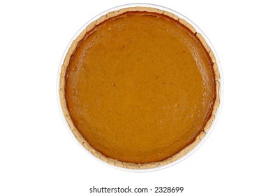 Pumpkin Pie With White Background