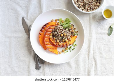 Pumpkin, Quinoa, Chick Pea. Plant Based, Super Food, Clean Eating, Vegetarian