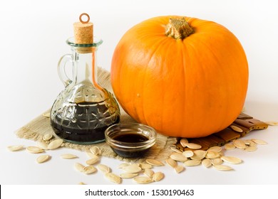 Pumpkin Pumpkin Seed Oil Bottle Pumpkin Stock Photo 1530190463 ...