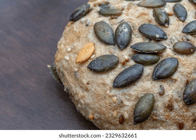 Pumpkin seed rolls bread: Nutritious product of rough grinding. - Powered by Shutterstock