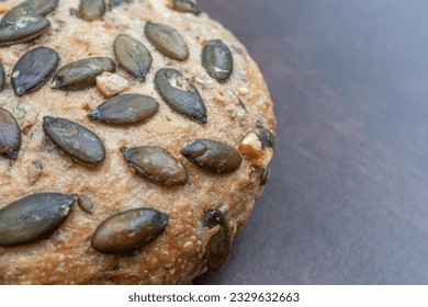 Pumpkin seed rolls bread: Nutritious product of rough grinding. - Powered by Shutterstock