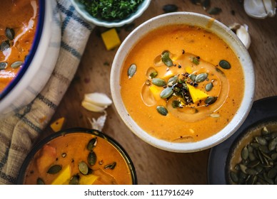 Pumpkin Soup Food Photography Recipe Idea