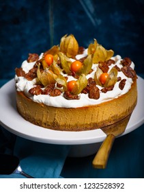 Pumpkin Spice Cheesecake With Caramelised Pecans 
