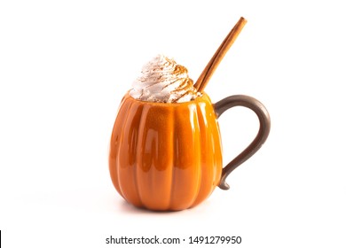 Pumpkin Spice Latte Isolated On A White Background