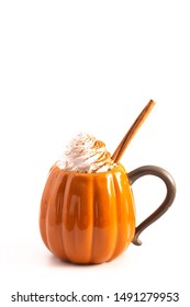 Pumpkin Spice Latte Isolated On A White Background