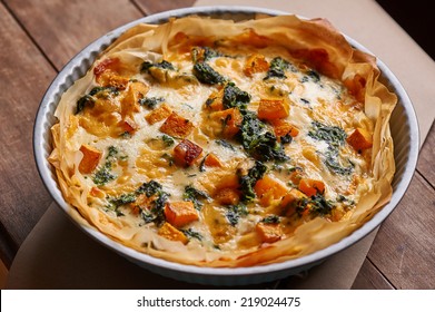 Pumpkin And Spinach Tart