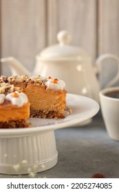 Pumpkin Vegan Cheesecake Without Sugar