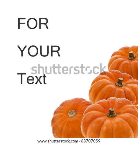Pumpkins card with copy space for your text