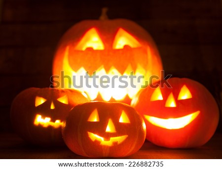 Pumpkins at Halloween