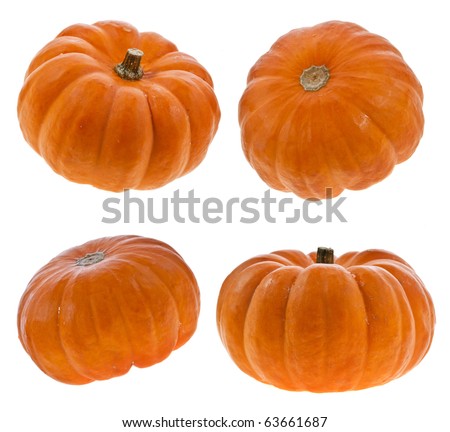 Pumpkins isolated on white