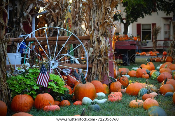 Pumpkins Sale American Farm Barns Autumn Stock Photo Edit Now