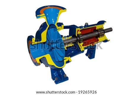 Pumps with vortex. Sectional view.