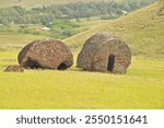 Puna Pau  source of the red scoria  used to carve the pukao (topknots) for  moai statues on Easter Island