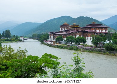 Punakha Dzong Monastery In Bhutan