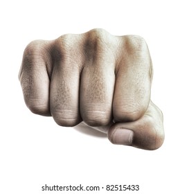 punch fist isolated on a white background