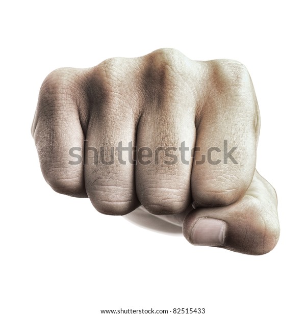 Punch Fist Isolated On White Background Stock Photo (Edit Now) 82515433