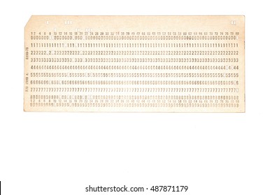 Punched Card For Old PC Mainframe