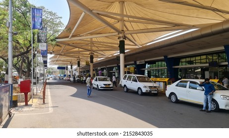 Pune, India - April 28 2022: Pune Air Travel Destination, Pune Airport.