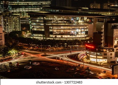 Pune, India - February 05 2019: Night Cityscape At Pune India.