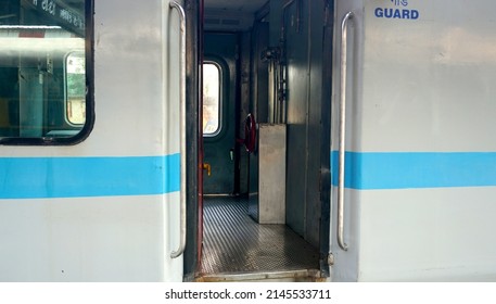 Pune, India - February 18, 2022: Passenger Train At Pune Junction Railway Station.