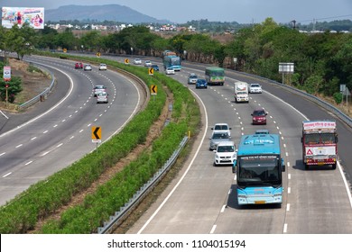 Pune, India - June 03 2018: The Mumbai Pune Expressway.