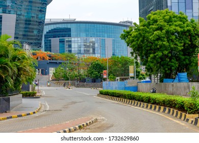 Pune, India - May 16 2020: Empty streets  on day 53 of the nationwide lockdown due to the Corona Virus pandemic at Pune India.
