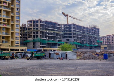 Pune, India - May 31 2020: An Under Construction Building At Kharadi Business District At Pune India.