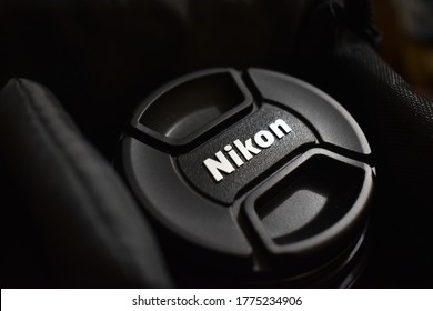 Pune - INDIA A Nikon Logo On Nikon Camera Cap, Illustrative Editorial Image