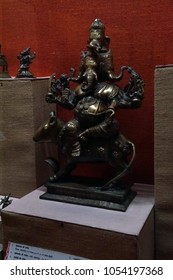 PUNE, INDIA - OCT 2, 2017 - Statue Of Ganesh, Son Of Shiv A And Parvati, God Of Opportunity, Raja Dinkar Kelkar Museum, Pune, India