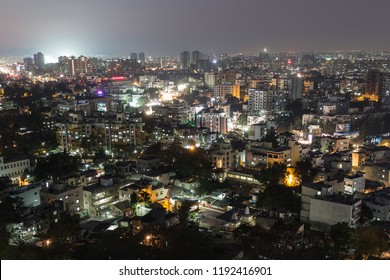 Pune, Maharashtra, India - Feb 5 2016 : Baner District Skyline At Night 