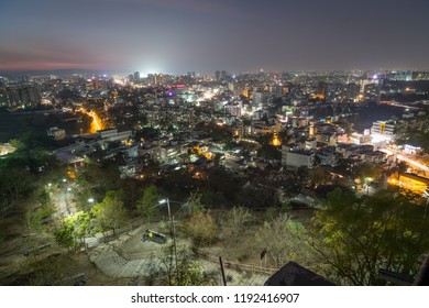 Pune, Maharashtra, India - Feb 5 2016 : Baner District Skyline At Night 