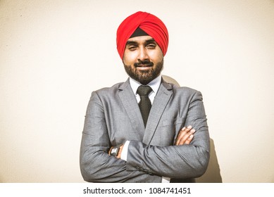 Punjabi Businessman Portrait Outdoors - Hindi Man Wearing Formal Elegant Suit