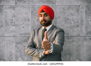 Punjabi Businessman Portrait Outdoors - Hindi Man Wearing Formal Elegant Suit