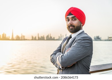 Punjabi Businessman Portrait Outdoors - Hindi Man Wearing Formal Elegant Suit