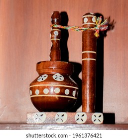 Punjabi Culture Lassi Making Hand Old Grinder Antique Punjabi Culture Icon And Symbol