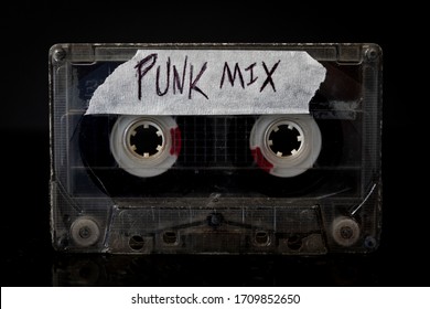 Punk Music Mixtape Cassette 
A Punk music mixtape on black background. - Shutterstock ID 1709852650